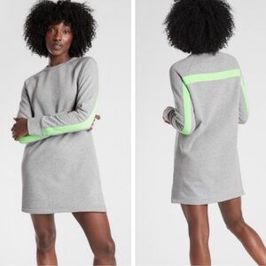 Athleta Round Trip Sweatshirt Dress Grey Heather, Size M